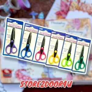 Lot of 6 Allary / Better Everyday Shaped Edge St. Steel Scissors Ez Grip Handle